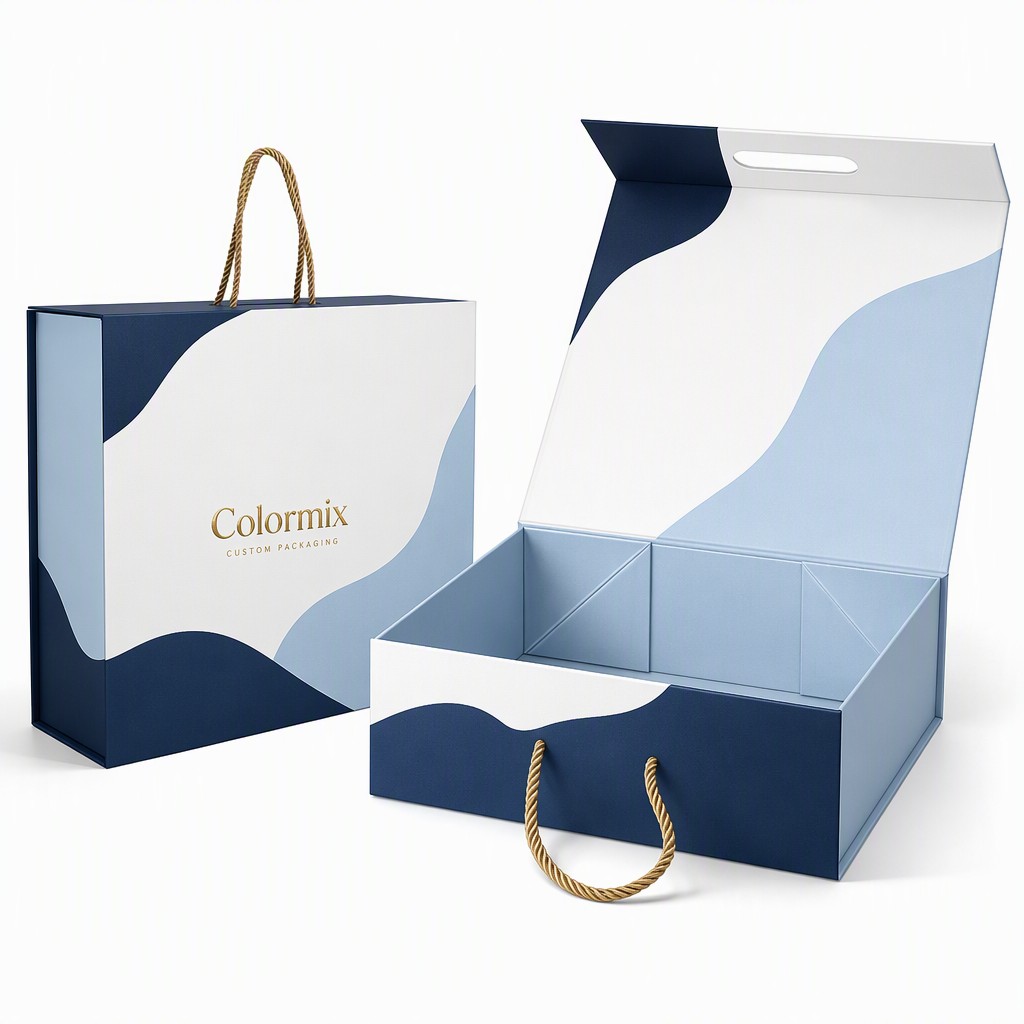 Collapsible Gift Box with Handle — collapsible gift box with handle