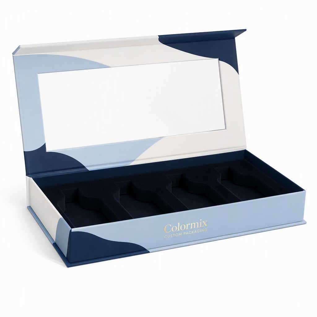 Magnetic Closure Box with PVC Window — magnetic closure box with PVC window